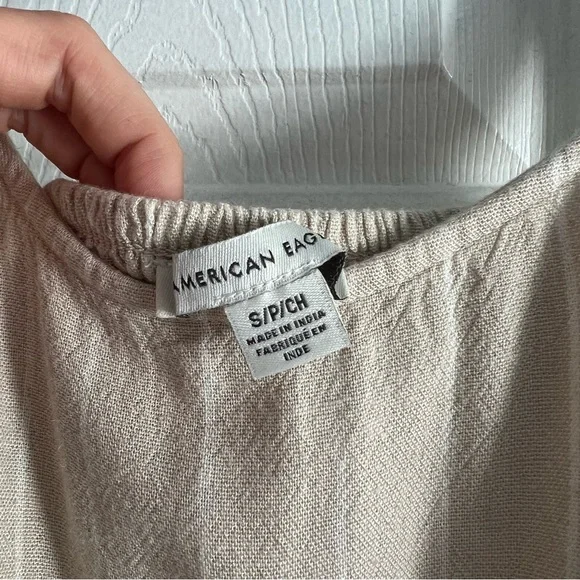 American Eagle Jumpsuit - Cotton Linen Blend, Striped - Picture 4 of 5